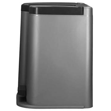 Curver Duo Pedal Bin Deco 15L with 6L Inner Buckets - Light Grey