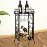 Wine Rack with Glass Holder for 9 Bottles Metal Size 46 x 28.5 x 77.5 cm Quantity in Package 1 Number of Number of Bottles 