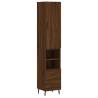 Elegant Brown Oak Highboard - Stylish Storage Solution