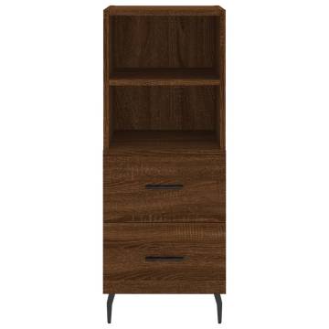 Elegant Brown Oak Highboard - Stylish Storage Solution