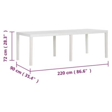 Garden Table 220x90x72 cm - Stylish and Functional Outdoor Furniture