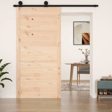 Barn Door 100x1.8x204.5 cm - Solid Pine Wood Sliding Door