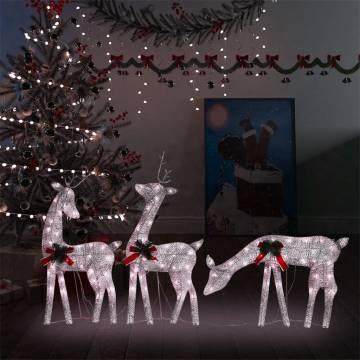 Christmas Reindeer Family 270x7x90 cm - Warm White Lights