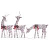 Christmas Reindeer Family 270x7x90 cm - Warm White Lights