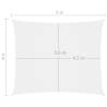 White Oxford Fabric Sunshade Sail 4x5 m - UV & Water-Resistant