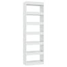 High Gloss White Book Cabinet/Room Divider - 60x30x198 cm