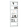 High Gloss White Book Cabinet/Room Divider - 60x30x198 cm