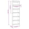 High Gloss White Book Cabinet/Room Divider - 60x30x198 cm