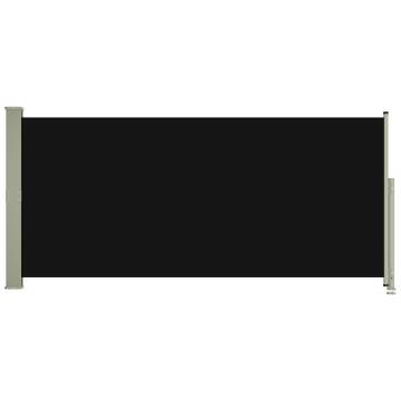 Patio Retractable Side Awning - 140x300 cm Black