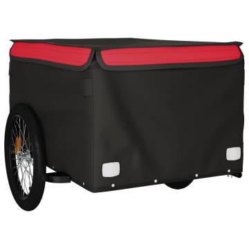 Bike Trailer Black and Red - 45 kg Iron | HipoMarket