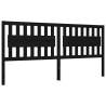 Solid Wood Bed Frame with Headboard - Black 200x200 cm