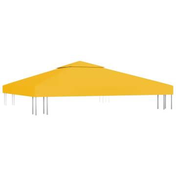 2-Tier Gazebo Top Cover 310 g/m² - Yellow 3x3 m | Hipo Market