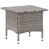 Tea Table Grey 50x50x47 cm Poly Rattan Colour grey Quantity in Package 1 