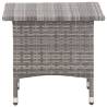 Stylish Grey Tea Table 50x50cm | Poly Rattan Garden Table