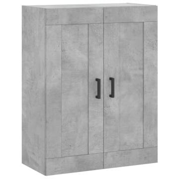 Stylish Highboard in Concrete Grey - 69.5x34x180 cm | HipoMarket