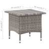 Stylish Grey Tea Table 50x50cm | Poly Rattan Garden Table