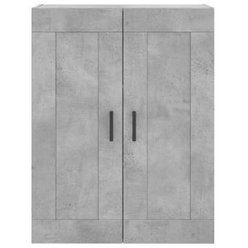 Stylish Highboard in Concrete Grey - 69.5x34x180 cm | HipoMarket