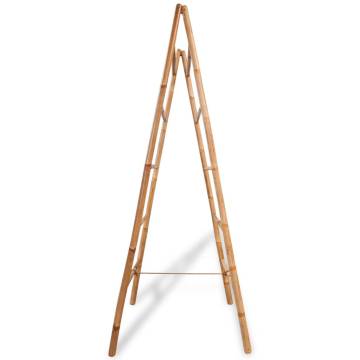 Double Towel Ladder with 5 Rungs - Durable Bamboo Design