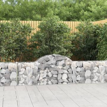 Arched Gabion Baskets 6 pcs - Durable Garden Barriers | HipoMarket