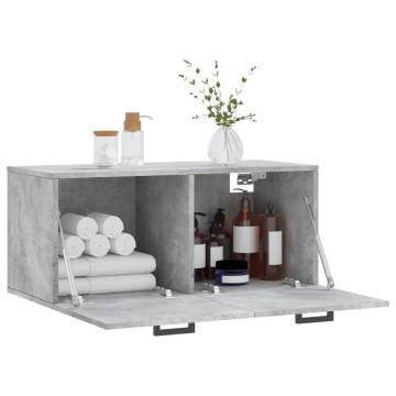 Concrete Grey Wall Cabinet - Stylish & Practical Storage