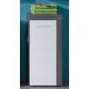 Trendteam Miami Storage Floor Cabinet - White & Smokey Silver