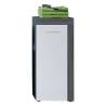 Trendteam Miami Storage Floor Cabinet - White & Smokey Silver