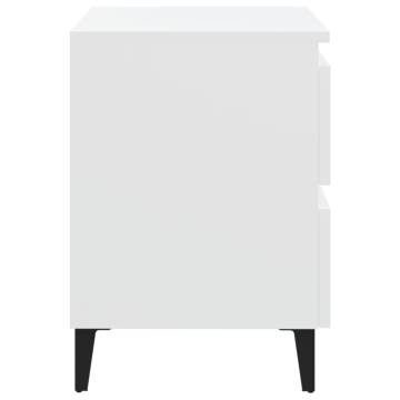 Stylish Bed Cabinets - 2 pcs White | 40x35x50 cm