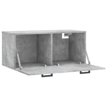 Concrete Grey Wall Cabinet - Stylish & Practical Storage