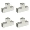 Post Connectors 4 pcs T Shape Galvanised Metal 91x91 mm Size 91 x 91 mm Quantity in Package 4 Shape t shape 