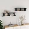 Wall Shelf 2 pcs High Gloss Black 90x18x20 cm Engineered Wood Colour high gloss black Size 90 x 18 x 20 cm Quantity in Package 2 Number of Pieces 1 