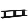 High Gloss Black Wall Shelf 2 pcs - Stylish Storage Solution