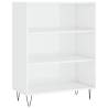 Stylish Highboard High Gloss White - 69.5x34x180 cm