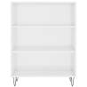 Stylish Highboard High Gloss White - 69.5x34x180 cm