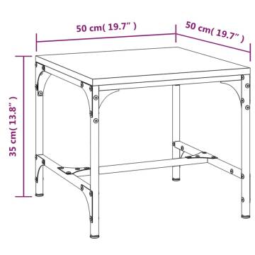 Stylish Black Coffee Table - 50x50x35 cm Engineered Wood