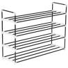 Shoe Rack with 4 Shelves Metal and Plastic Black Colour black Quantity in Package 1 Number of 4 Number of shelves 