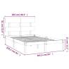 Black Solid Wood Bed Frame 200x200 cm - Stylish & Durable