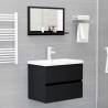 Stylish Black Bathroom Mirror - 60x10.5x37 cm | Hipomarket UK