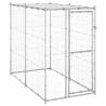 Outdoor Dog Kennel Galvanised Steel with Roof 110x220x180 cm Colour silver Size 110 x 220 x 180 cm Quantity in Package 1 With roof yes 