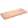 Light Brown Solid Wood Bathroom Countertop - 120x50cm