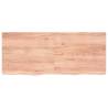 Light Brown Solid Wood Bathroom Countertop - 120x50cm