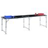 Folding Beer Pong Table with Cups & Balls - 240 cm