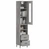 Highboard Grey Sonoma - Stylish Engineered Wood Storage Unit