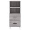 Highboard Grey Sonoma - Stylish Engineered Wood Storage Unit