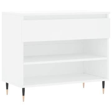 Shoe Cabinet White 70x36x60 cm | Durable Engineered Wood