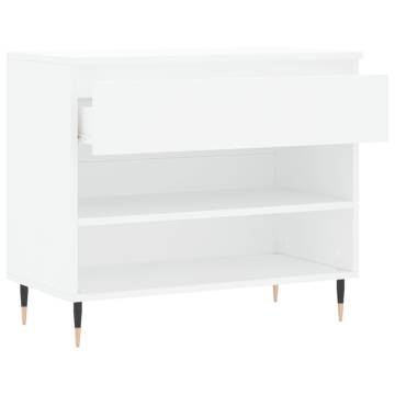 Shoe Cabinet White 70x36x60 cm | Durable Engineered Wood