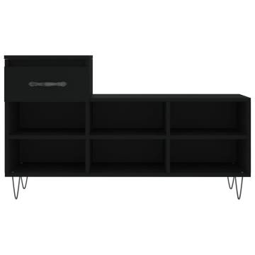 Shoe Cabinet Black 102x36x60 cm - Elegant & Durable Storage