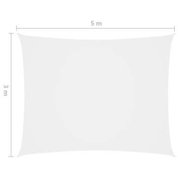 Sunshade Sail Oxford Fabric 3x5 m - Rectangular White