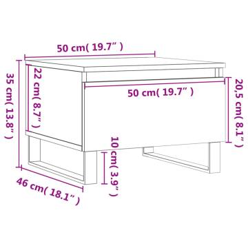 Elegant Smoked Oak Coffee Table - 50x46x35 cm | Hipo Market