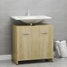 Bathroom Cabinet Sonoma Oak 60x33x61 cm Engineered Wood Colour sonoma oak Number of 1 