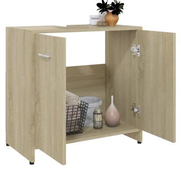 Stylish Bathroom Cabinet Sonoma Oak - 60x33x61 cm | HiPo Market